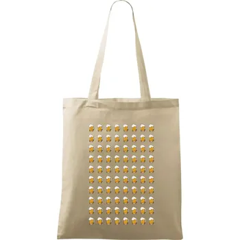 Nákupní taška Narozeniny - 80x pivo - Taška bavlněná - 42 x 38 cm ( Naturální )