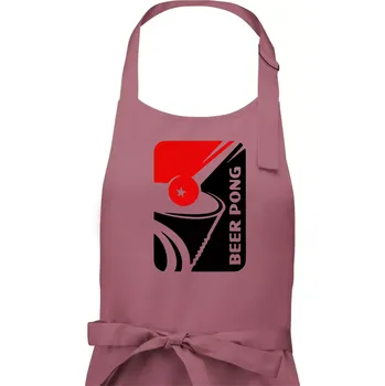 Kuchyňská zástěra Beer pong - Pánská zástěra na vaření - Univerzální velikost ( Starorůžová )