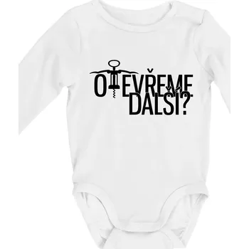 Otevřeme další? - Body kojenecké s dlouhým rukávem - Dlouhý r. do 3 měs ( Bílá )