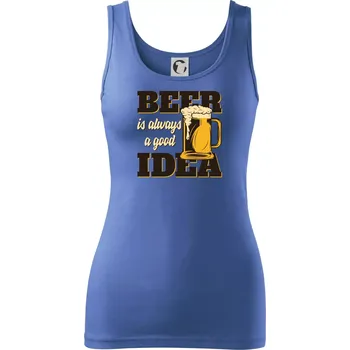 Dámské tričko Beer idea - Dámské tílko - XL ( Azurově modrá )