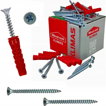 Hmoždinka Hmoždinky s vrutem 10x60mm, univerzální SFXP Wkręt-met 50 Ks.