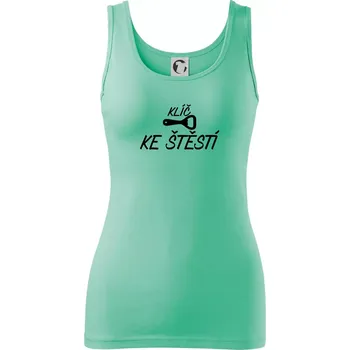Dámské tričko Klíč ke štěstí otvírák - Dámské tílko - M ( Mátová )