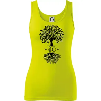 Dámské tričko Narozeninový strom 40 - Dámské tílko - XS ( Limetková )
