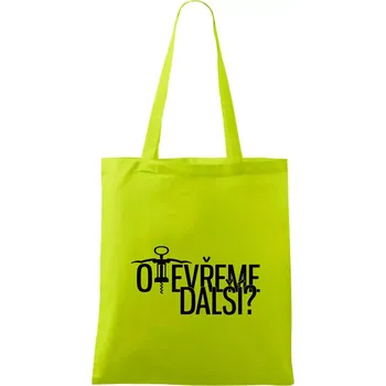 Otevřeme další? - Taška bavlněná - 42 x 38 cm ( Limetková )