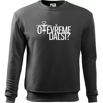 Chlapecké tričko Otevřeme další? - Mikina Essential dětská - 146 cm/10 let ( Tmavá břidlice (šedá se zeleným nádechem) )