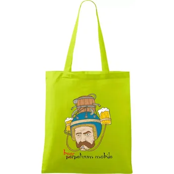 Beerpetuum mobile - Taška bavlněná - 42 x 38 cm ( Limetková )