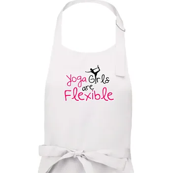 Kuchyňská zástěra Yoga Girls - Pánská zástěra na vaření - Univerzální velikost ( Bílá )