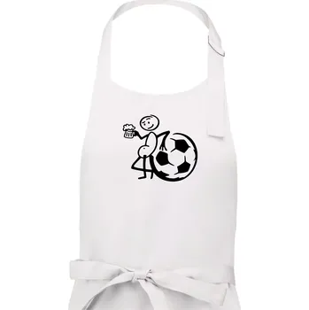 Kuchyňská zástěra Velký fotbalista - Pánská zástěra na vaření - Univerzální velikost ( Bílá )