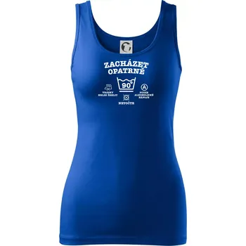 Dámské tričko Zacházet opatrně 90 - Dámské tílko - XL ( Královská modrá )