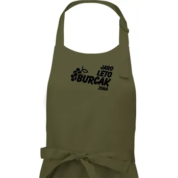 Kuchyňská zástěra Jaro, léto, burčák, zima - Pánská zástěra na vaření - Univerzální velikost ( Khaki )