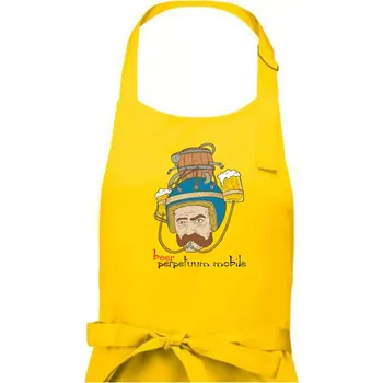 Kuchyňská zástěra Beerpetuum mobile - Pánská zástěra na vaření - Univerzální velikost ( Žlutá )