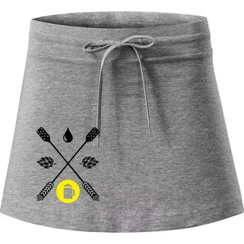 Dámské oblečení Pivo ingredience - Sportovní sukně - two in one - M ( Tmavě šedý melír )