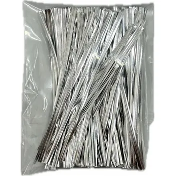 Pytle na odpadky Klipsy TWIST - Perfektní uzávěr pro sáčky! - 100 ks STŘÍBRNÉ