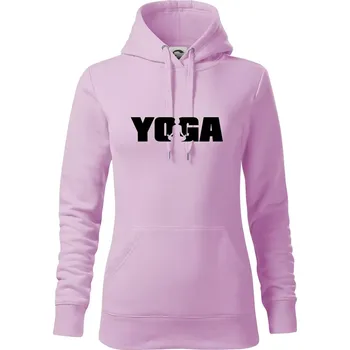 Dámská mikina Yoga nápis - Mikina dámská Cape s kapucí - XS ( Orchid )