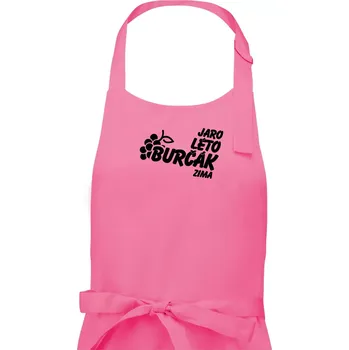 Kuchyňská zástěra Jaro, léto, burčák, zima - Pánská zástěra na vaření - Univerzální velikost ( Růžová )