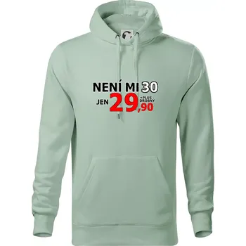 Pánská mikina Není mi 30 - Mikina pánská Cape s kapucí - 5XL ( Sage )