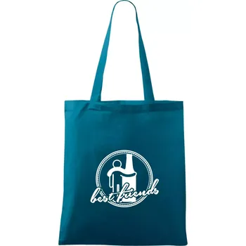 Best friends pivo - Taška bavlněná - 42 x 38 cm ( Petrolejová )