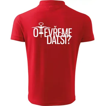 Pánská košile Otevřeme další? - Polokošile pánská Pique Polo 203 - L ( Červená )
