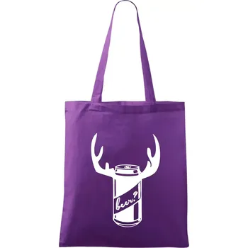 Pivo plechovka - Taška bavlněná - 42 x 38 cm ( Fialová )