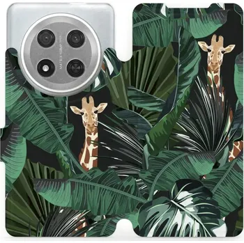 Pouzdro na mobilní telefon Flipové pouzdro Mobiwear - Honor Magic7 Lite 5G - VP06P Žirafky (Knížkové flip pouzdro, obal, kryt na mobil Honor Magic7 Lite 5G - VP06P Žirafky, materiál Umělá kůže + TPU - ochrana 360°, stojánek, silikonová vanička, magnetické zavírání)