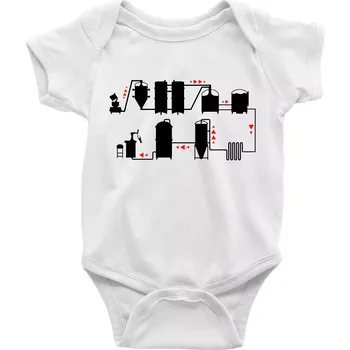 Kojenecký body Pivní cesta od výroby k výčepu - Body kojenecké s krátkým rukávem - Krátký r. 12-18 měs ( Bílá )