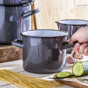 Hrnec Emailem pokrytý hrnec SILESIA RYBNIK 1,5 l