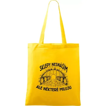 Nesnáším sklepy - Taška bavlněná - 42 x 38 cm ( Žlutá )