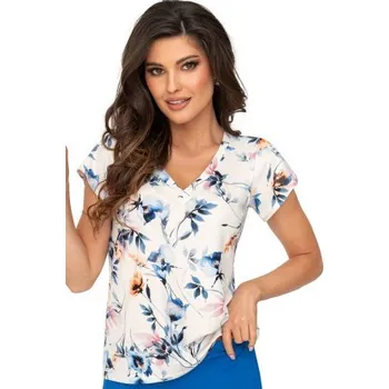 Dámské pyžamo Dámské pyžamo Donna Astrid - třičtvrteční z viskózy Světle modrá L(40)