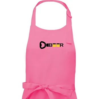 Kuchyňská zástěra Otvírák Beer - Dámská zástěra na vaření - Univerzální velikost ( Růžová )