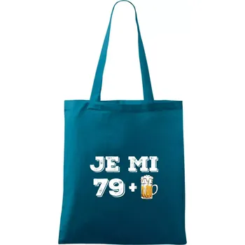 Je mi 80 pivo - Taška bavlněná - 42 x 38 cm ( Petrolejová )