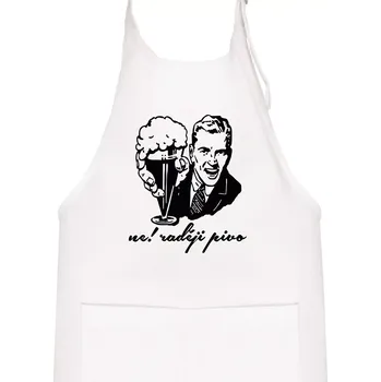 Kuchyňská zástěra Ne! Raději pivo - Dětská zástěra na vaření - Univerzální velikost ( Bílá )
