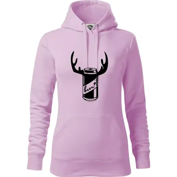 Dámská mikina Pivo plechovka - Mikina dámská Cape s kapucí - S ( Orchid )