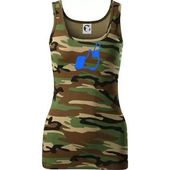 Dámské tričko FCB pivo - Dámské Maskáčové tílko - S ( Hnědý maskáč )