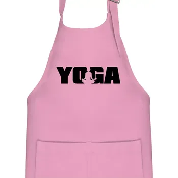 Kuchyňská zástěra Yoga nápis - Dětská zástěra na vaření - Univerzální velikost ( Růžová )