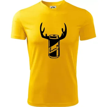 Pánské tričko Pivo plechovka - Pánské triko Fantasy sportovní (dresovina) - M ( Žlutá )