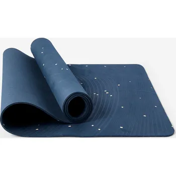 podložka na cvičení KIMJALY Podložka na jógu Comfort 5 mm BÉŽOVÁ|MODRÁ