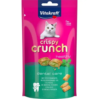 Pro kočku Vitakraft Crispy Crunch Dental s mátovým olejem 4 × 60 g