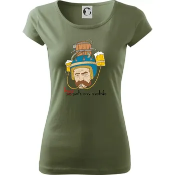 Dámské tričko Beerpetuum mobile - Dámské triko Pure - L ( Khaki )