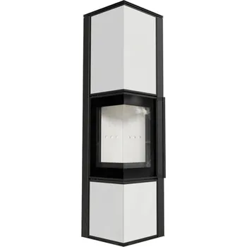 Krbová kamna KRATKI TORA L 8 kW 150 bílý skleněný panel BA1