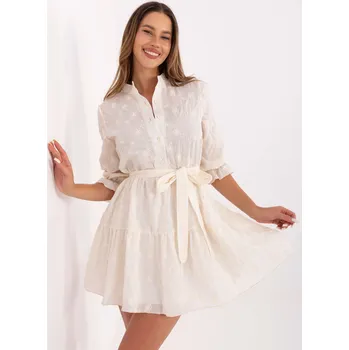 Dámské šaty Šaty LK-SK-510085.06 LAKERTA Barva: Béžová - světle, Velikost: L/XL