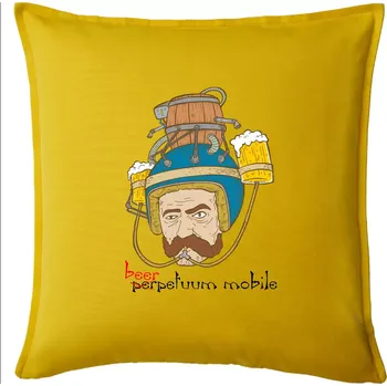 Polštář Beerpetuum mobile - Polštář 50x50 - 50x50 - Pouze potah ( Žlutá )