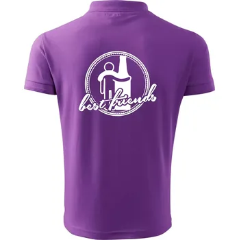 Pánská košile Best friends pivo - Polokošile pánská Pique Polo 203 - 2XL ( Fialová )