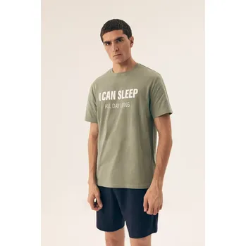 PÁNSKÉ PYŽAMO NA SPANÍ 42614 SS25 GREEN-GRENADE M