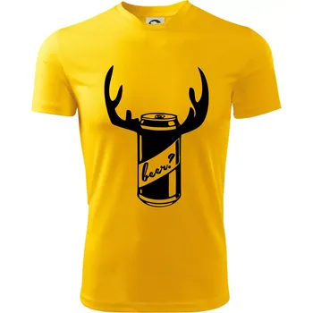 Chlapecké tričko Pivo plechovka - Dětské triko sportovní (dresovina) - 158 cm/12 let ( Žlutá )