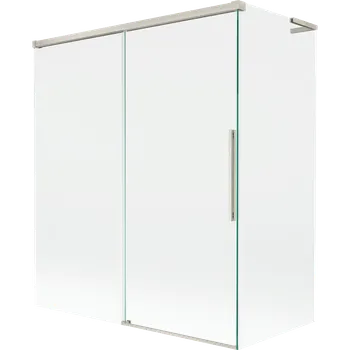 Vanová zástěna Mexen Rox L vana zástěna 2-křídlová posuvná 140 + 70 x 150 cm, transparentní, kartáčovaný nikl - 8C9L-140-070-97-00 Vanové zástěny