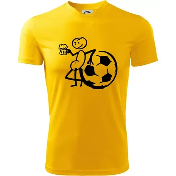 Chlapecké tričko Velký fotbalista - Dětské triko sportovní (dresovina) - 146 cm/10 let ( Žlutá )