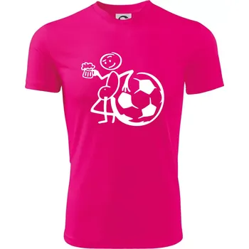 Chlapecké tričko Velký fotbalista - Dětské triko sportovní (dresovina) - 146 cm/10 let ( Neon Pink )