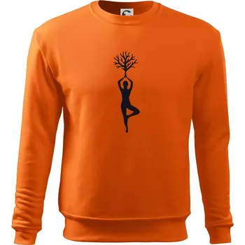 Pánská mikina Yoga strom - Mikina Essential pánská - S ( Oranžová )