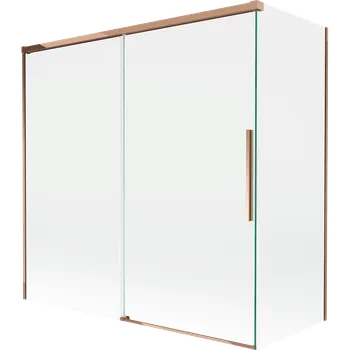 Vanová zástěna Mexen Rox sprchová zástěna 2-křídlová posuvná 160 + 70 x 150 cm, transparentní, růžové zlato - 8C9-160-070-60-00 Vanové zástěny