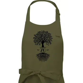 Kuchyňská zástěra Narozeninový strom 70 - Dámská zástěra na vaření - Univerzální velikost ( Khaki )